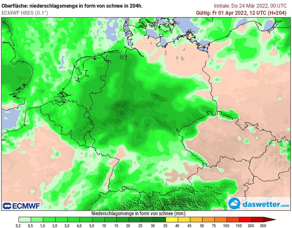 Schneehöhe 1. April Schneehöhe 1. April