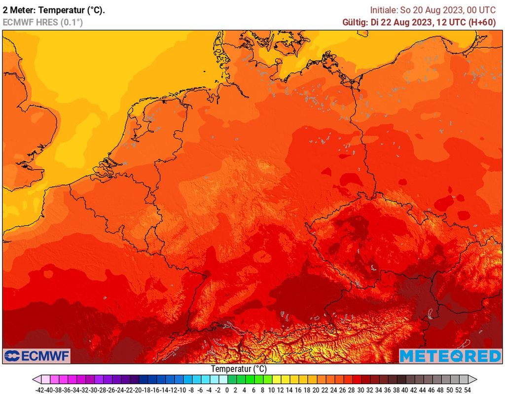 dienstag, hitze, süden