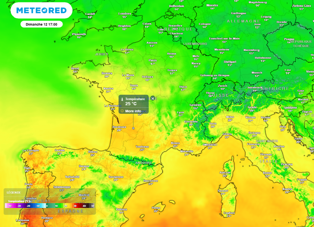 Avec des pointes à 25°C au sud, les températures seront agréables l'après-midi ce week-end.