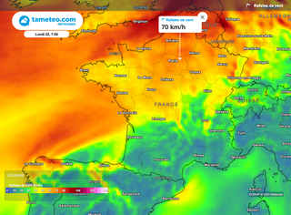 Accentuation des rafales de vent ces prochaines heures et demain lundi en France : à quoi s'attendre ?