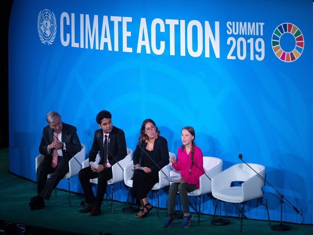 En la reunión sobre la acción climático acudió la activista Greta Thunberg. Fuente: EFE En la reunión sobre la acción climático acudió la activista Greta Thunberg. Fuente: EFE