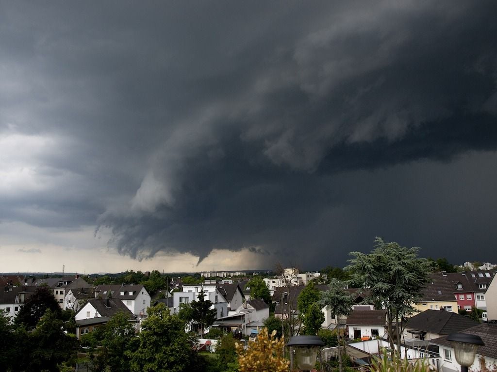 Unwetterlage am Sonntag