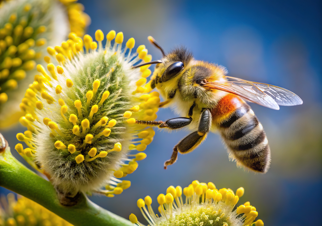 Massennahrungsquellen, Frühling, Weidenkätzchen, Insekten Massennahrungsquellen, Frühling, Weidenkätzchen, Insekten
