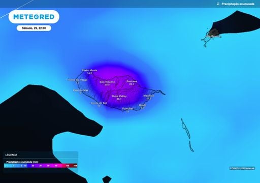 Tempo nos A&ccedil;ores e Madeira at&eacute; s&aacute;bado 29: perturba&ccedil;&otilde;es atl&acirc;nticas trazem v&aacute;rios per&iacute;odos de chuva aos arquip&eacute;lagos