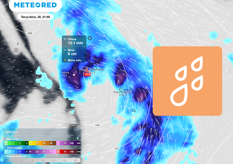 A&ccedil;ores sob aviso amarelo de chuva devido &agrave; tempestade Francis: per&iacute;odo mais cr&iacute;tico nas pr&oacute;ximas horas