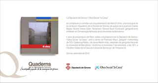 Acto de presentación del libro "El clima". Editado por la Diputación de Girona i la obra social "La Caixa"