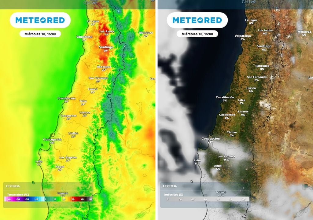 El miércoles predominarán los cielos despejados y temperaturas máximas en ascenso en la zona centro norte.