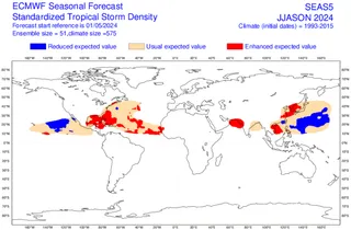Actualización de las predicciones del ECMWF de la temporada atlántica de huracanes en 2024: extremadamente activa