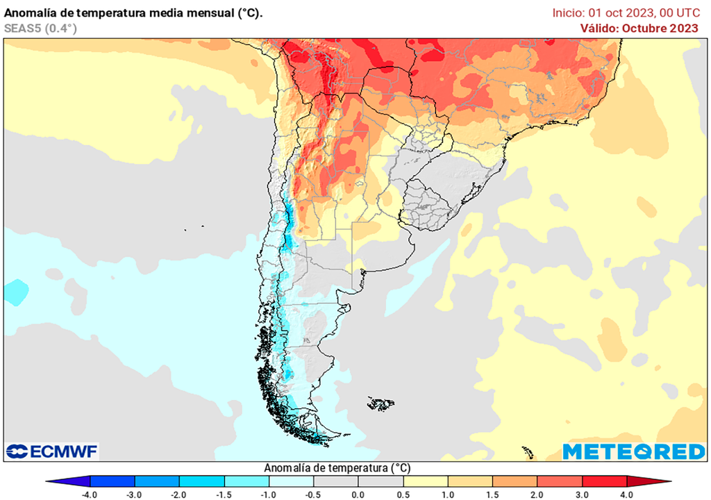 Pronóstico clima tendencia octubre lluvias El Niño Argentina