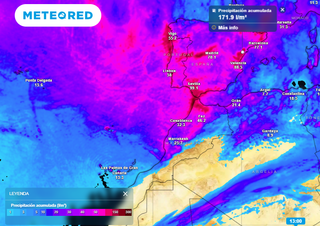 Tras probables acumulaciones de hasta 600 l/m2 en algunas zonas del este peninsular, podría llegar la borrasca Jana 
