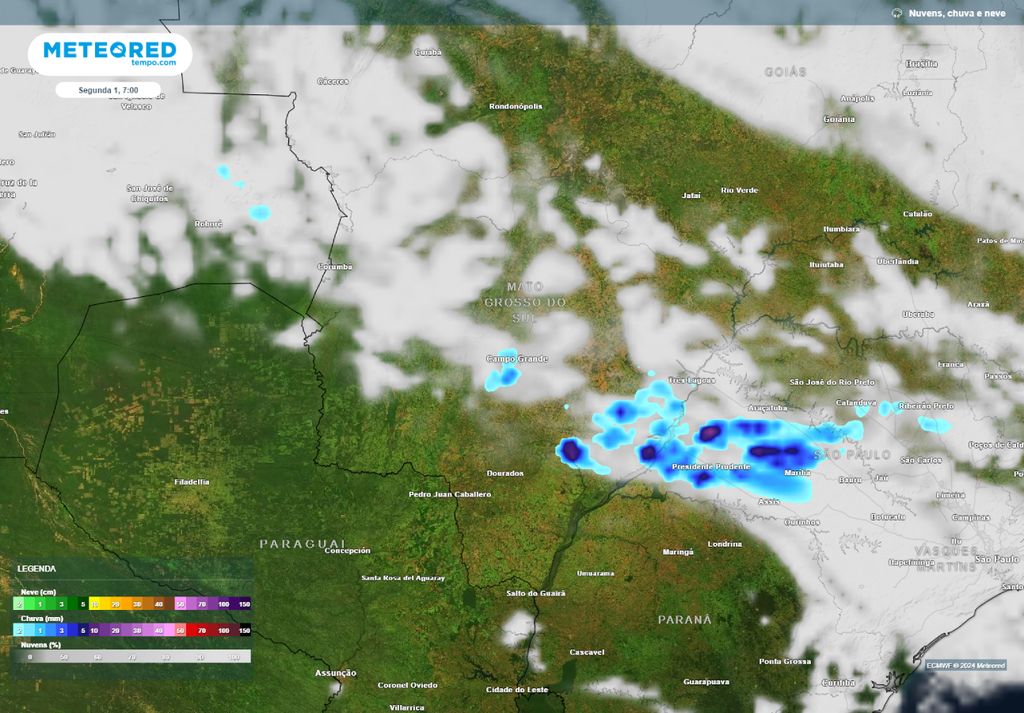 previsão do tempo centro-oeste