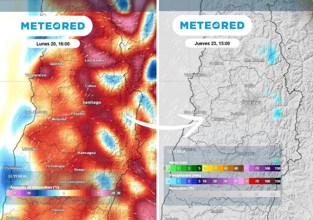 mapa de anomalía de temperatura y de precipitación y nubosidad mapa de anomalía de temperatura y de precipitación y nubosidad