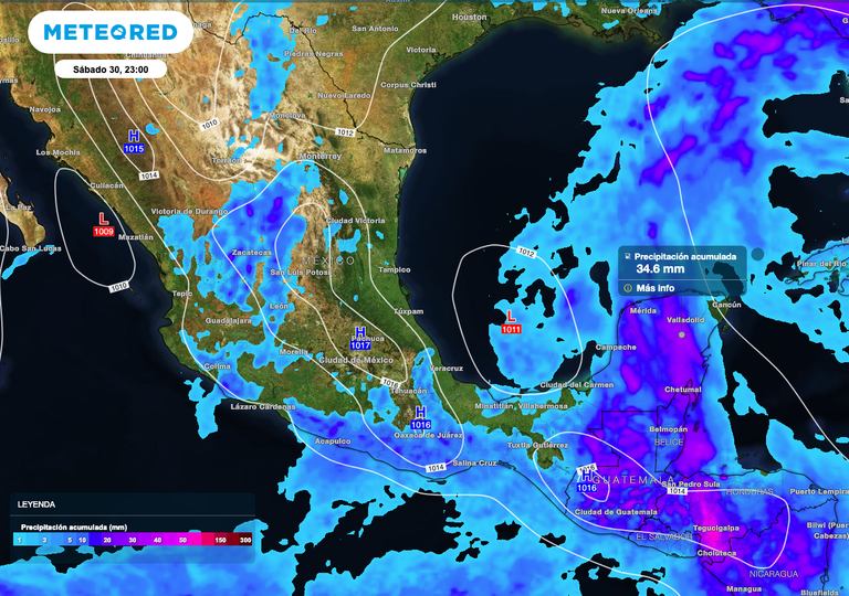 &iexcl;Advertencia meteorol&oacute;gica! A partir de las pr&oacute;ximas horas se prev&eacute;n aguaceros y tormentas en varios estados de M&eacute;xico