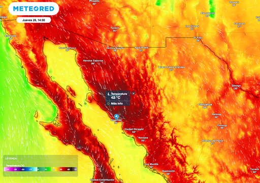 &iexcl;Advertencia por calor en Sonora! M&aacute;ximas de 45 &deg;C con radiaci&oacute;n alta y rachas de hasta 60 km/h
