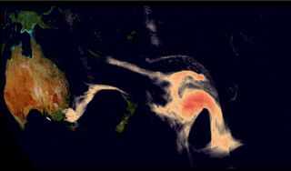 Aerosoles propagados por los incendios australianos