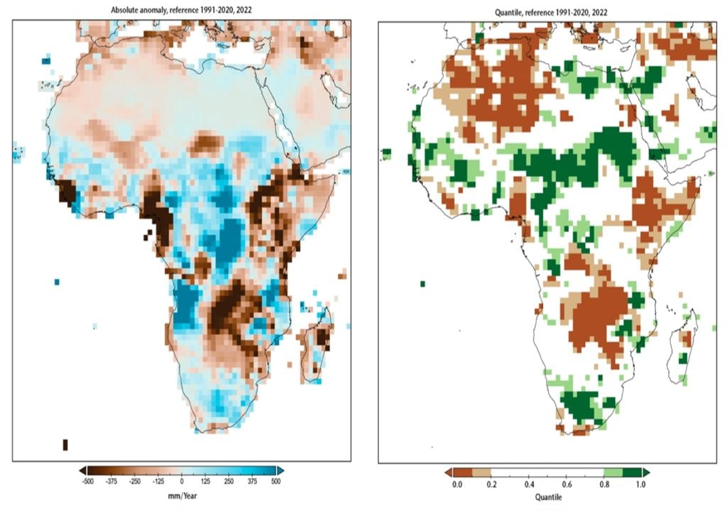 Anomalias de precipitação na África Anomalias de precipitação na África