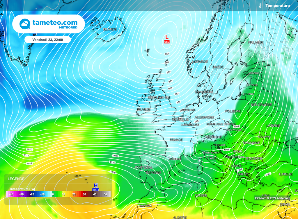 De l'air plus froid en altitude sera présent. Cela favorisera la présence de neige sur les montagnes françaises. De l'air plus froid en altitude sera présent. Cela favorisera la présence de neige sur les montagnes françaises.