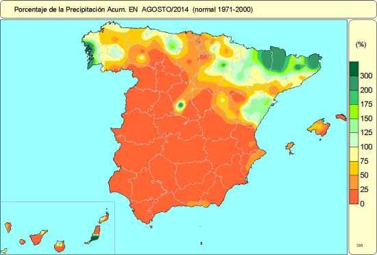 Agosto 2014, Según Aemet Agosto 2014, Según Aemet