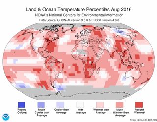 Agosto de 2016: el más cálido para la NOAA