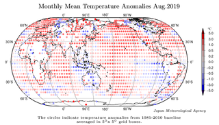 Agosto de 2019: el tercer año más cálido entre los agostos, según JMA