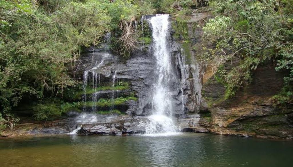 A Cachoeira do Pé da Serra é um pouco mais isolada que as demais, rodeada pela Mata Atlântica e com muitas bromélias e orquídeas pelo caminho. Crédito: Divulgação.