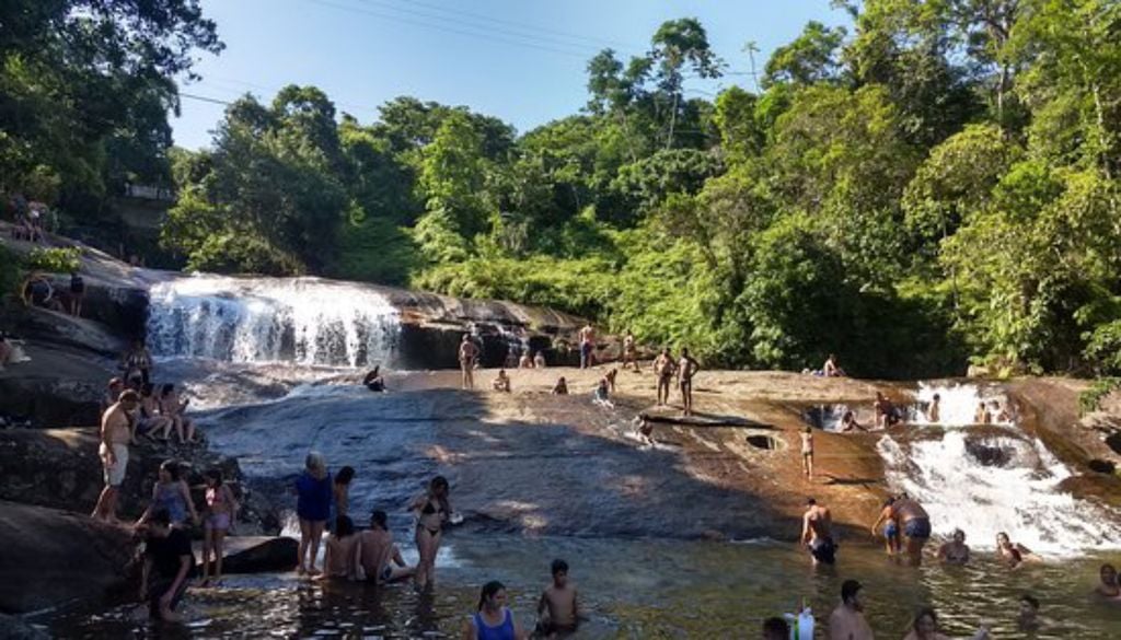 A Cachoeira do Prumirim é uma das mais visitadas de Ubatuba devido ao seu fácil acesso. Crédito: Divulgação.