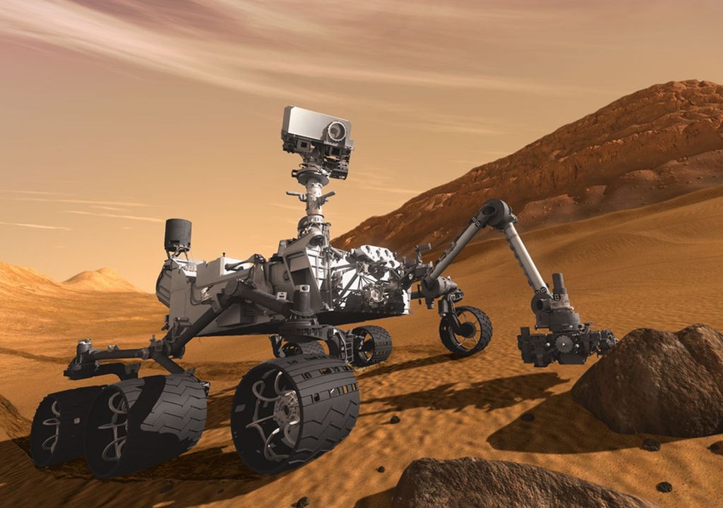Curiosity Rover en Marte, simulación