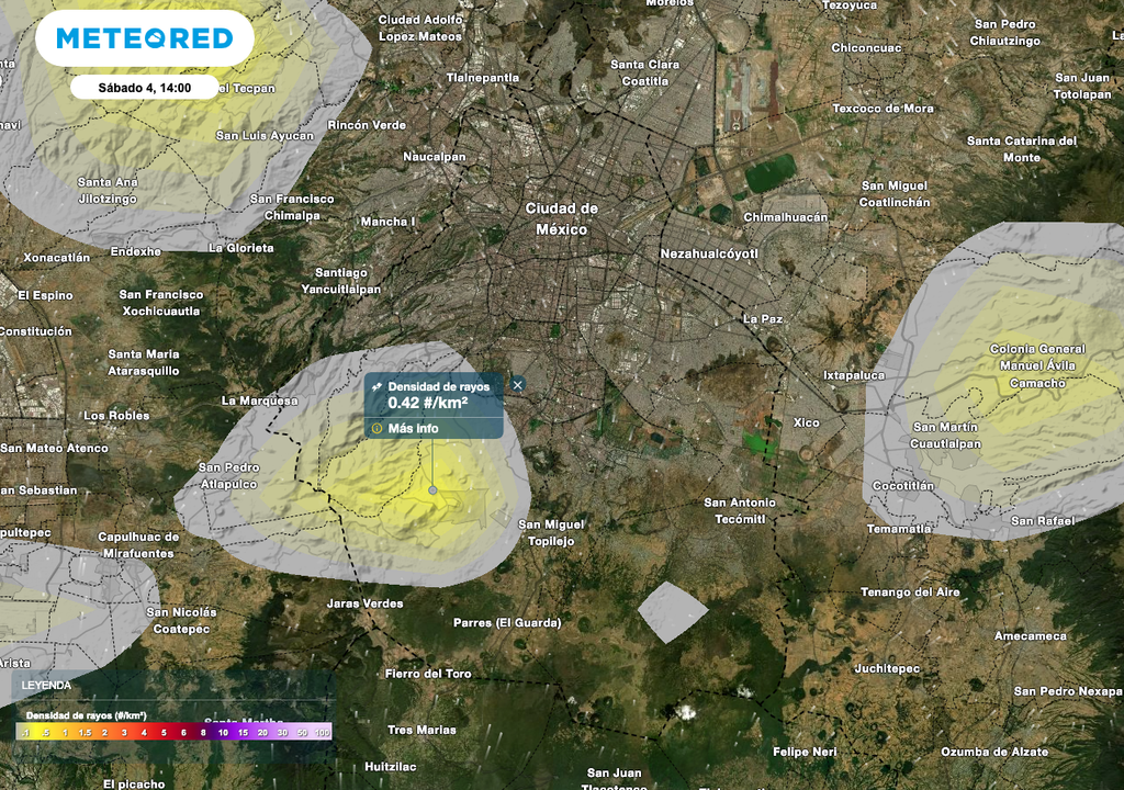 Tormentas eléctricas en CDMX sábado
