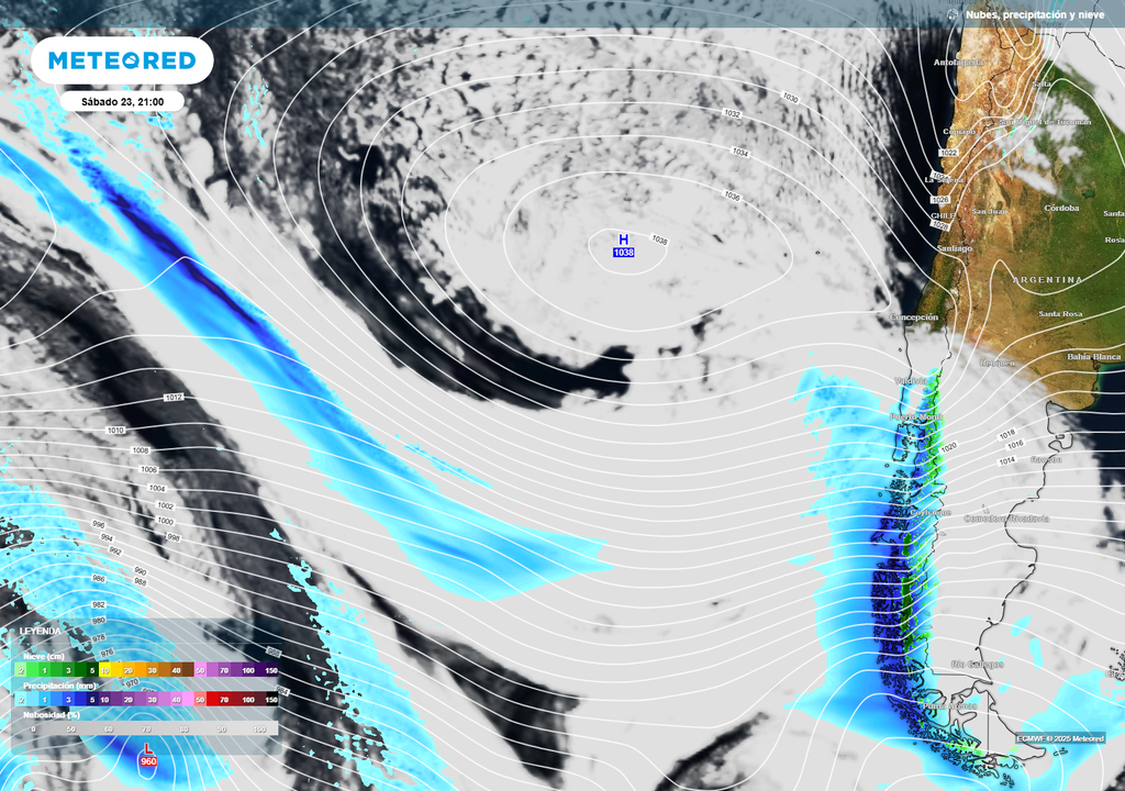 presión y lluvias prevista