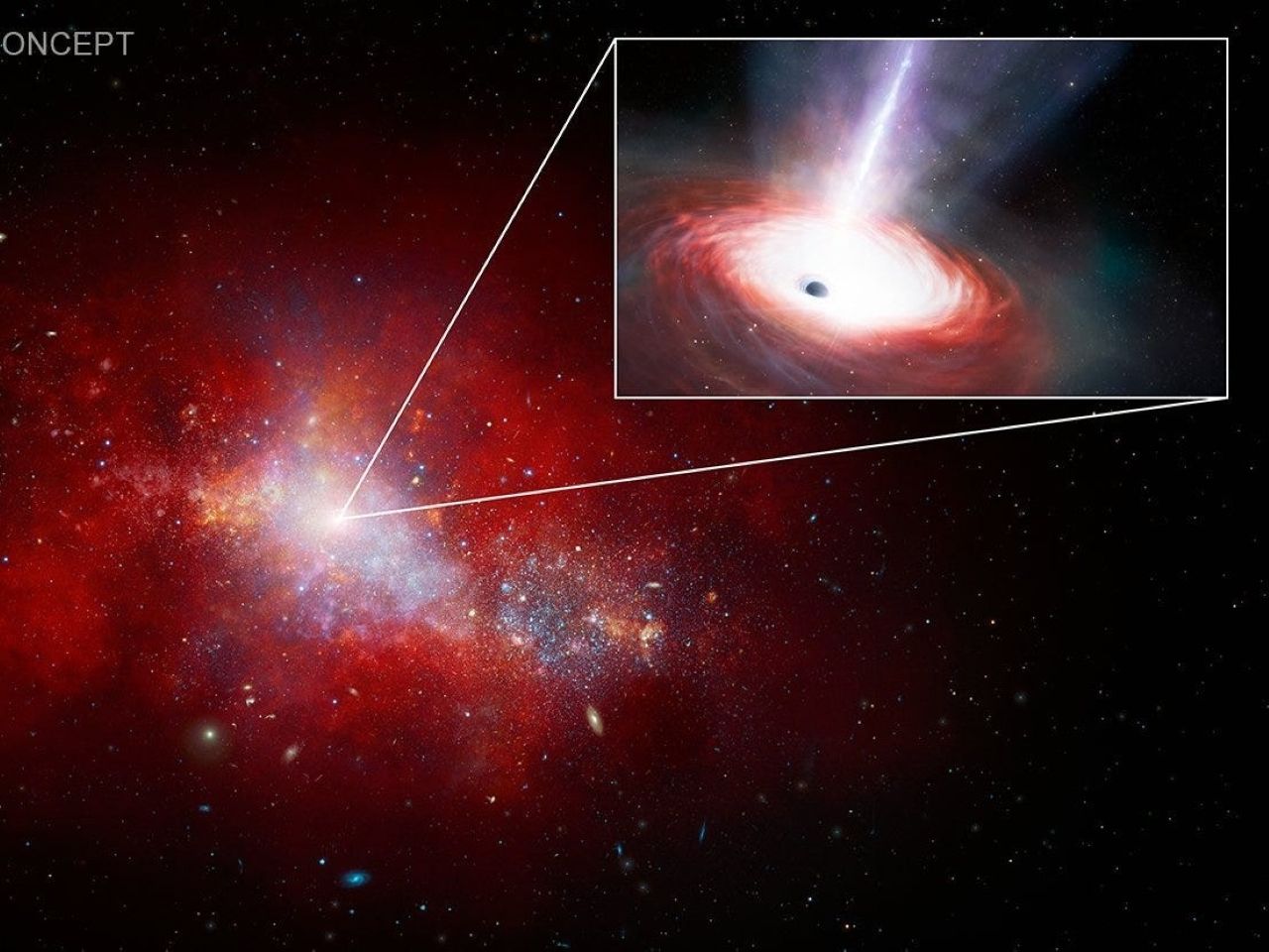Concepción artística de un agujero negro en rotación. Crédito: NASA