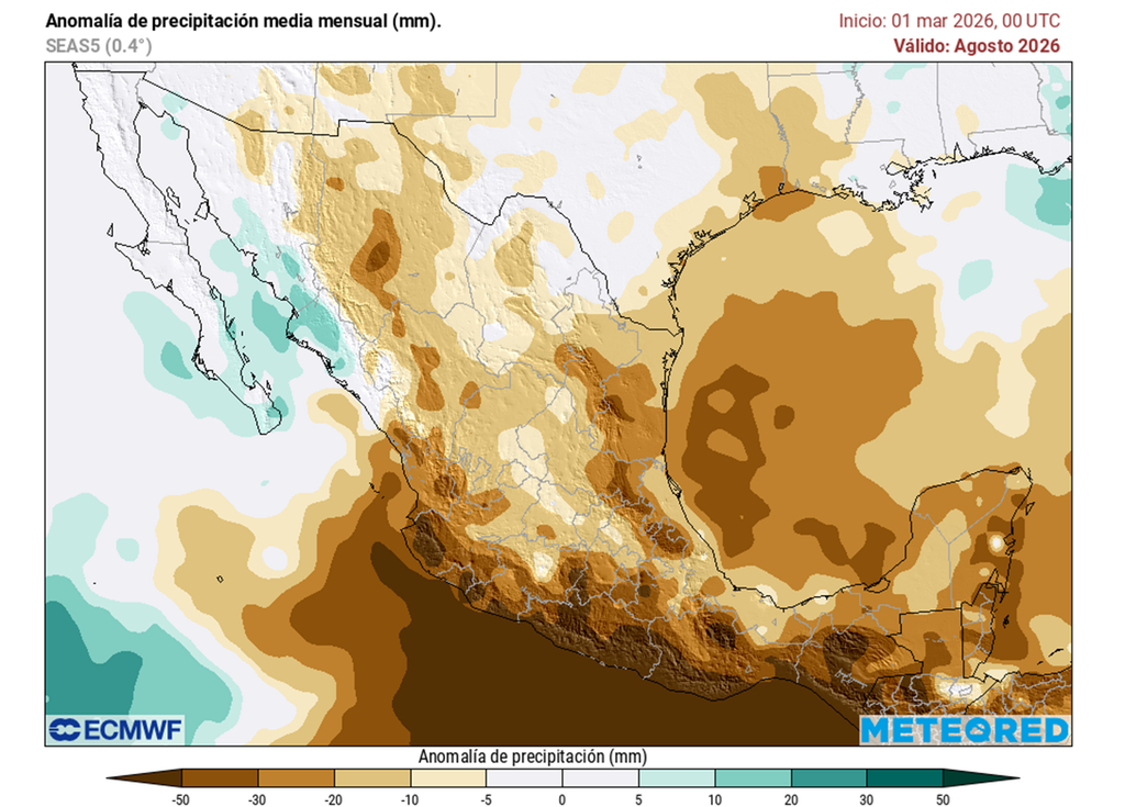 La Canícula que típicamente se registra en julio-agosto podría ser más seca y calurosa de lo habitual, pero las lluvias sería intensas periódicamente; esperemos actualizaciones...