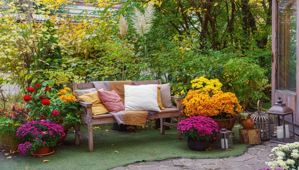Un jardín agradable visualmente, y fresco en cuanto a sensación térmica.