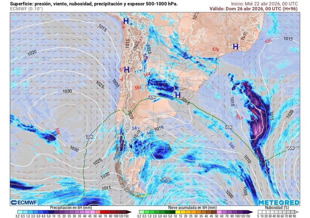 Alta presión al sur, viento predominante del sur y vaguada en altura configuran un fin de semana estable y más frío en la zona central.