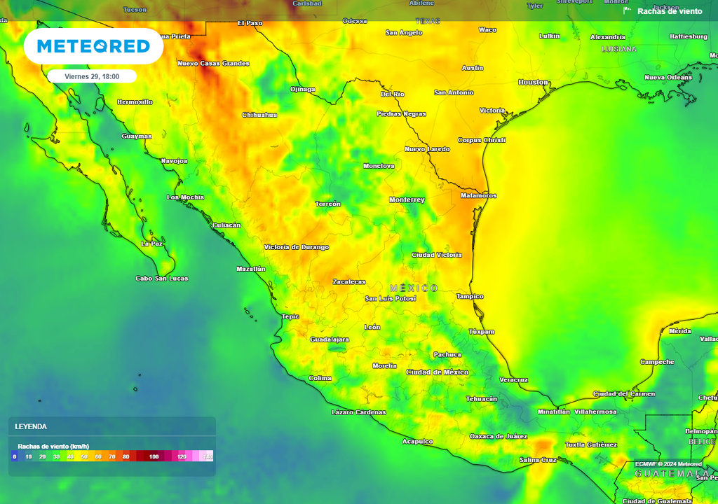El viento tendrá menor intensidad, aunque puede incrementarse a finales de semana.