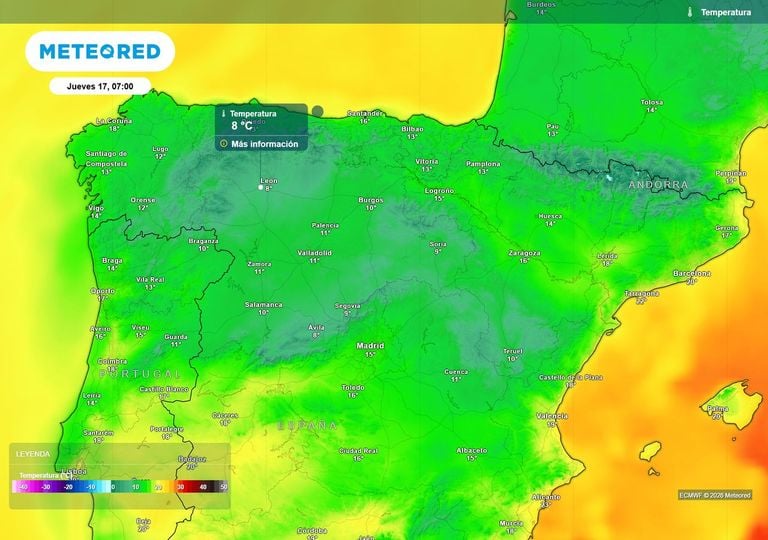 Aire polar en Espa&ntilde;a: las cuatro ciudades que dormir&aacute;n a menos de 10 &ordm;C este jueves