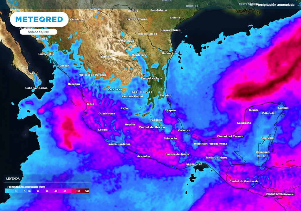 Pronóstico de lluvias acumuladas en milímetros Pronóstico de lluvias acumuladas en milímetros