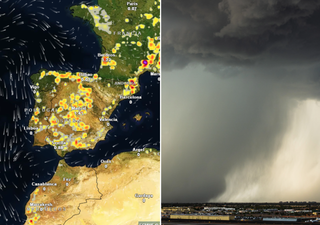 En unas horas las nubes convectivas dejarán lluvias localmente fuertes, granizo y vendavales en estas comunidades