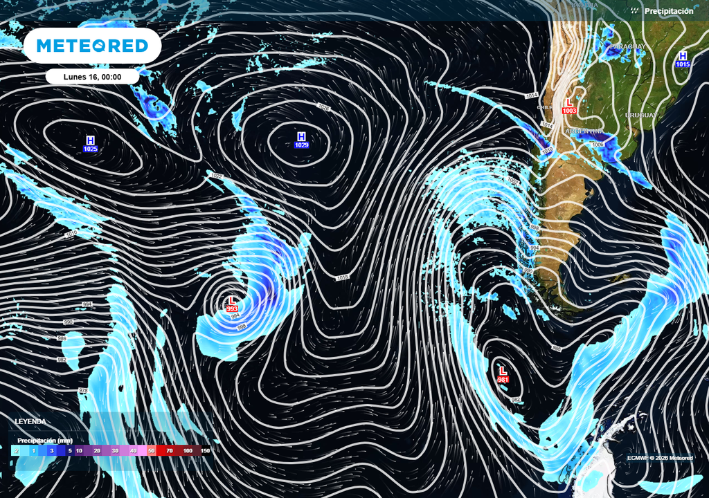 Los sectores cordilleranos y precordilleranos continuarían recibiendo más precipitaciones.