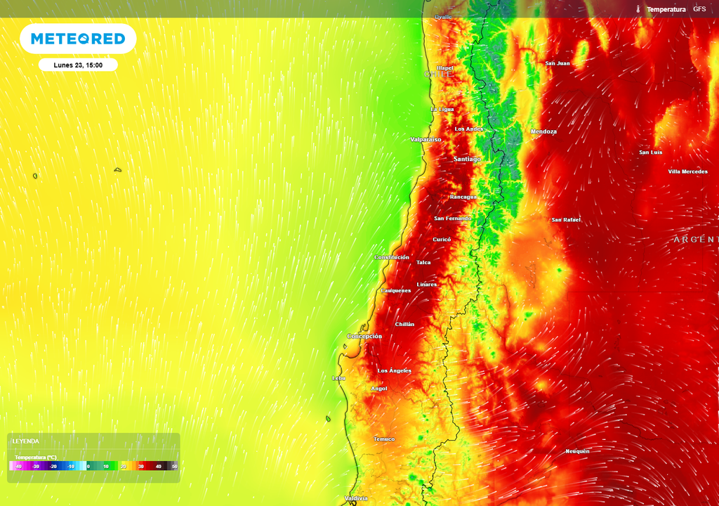 El calor intenso seguirá presente en la zona central de Chile durante la próxima semana.