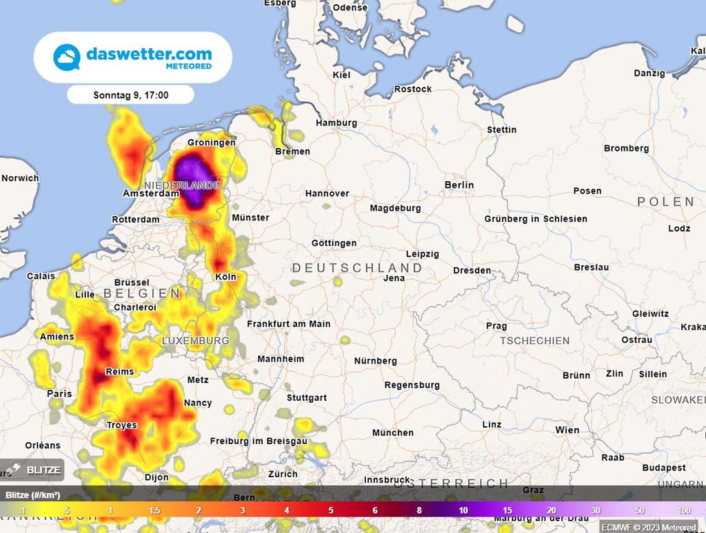 gewitter, sonntag, deutschland