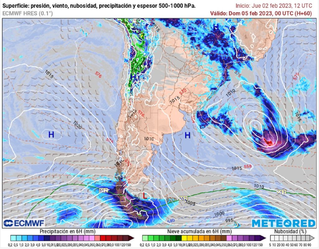 Mapa pronóstico ECMWF precipitación Mapa pronóstico ECMWF precipitación