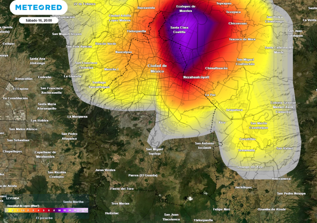 Se prevén tormentas eléctricas entre las 13 y 22 horas, enfocándose en la periferia del norte y oriente de la ciudad. Se prevén tormentas eléctricas entre las 13 y 22 horas, enfocándose en la periferia del norte y oriente de la ciudad.