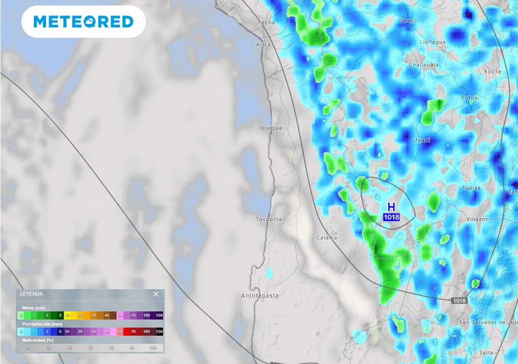 Precipitación zona norte ECMWF