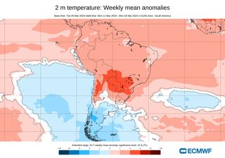 Alerta de calor: padrão de bloqueio atmosférico promete elevar as temperaturas na próxima semana no Centro-Sul do Brasil