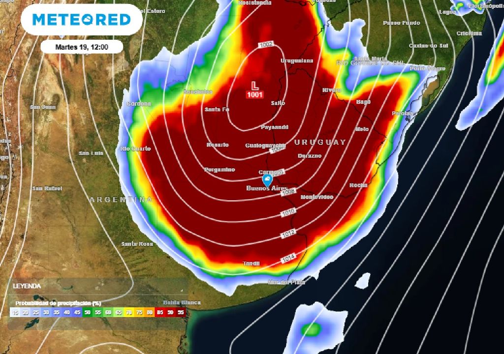 Alerta naranja por lluvias intensas en el AMBA ciclogénesis Alerta naranja por lluvias intensas en el AMBA ciclogénesis