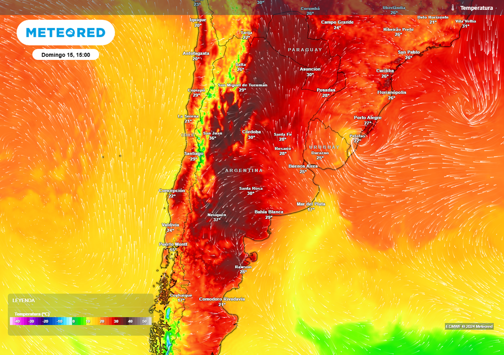 Temperatura, Máximas, Fin de semana, Argentina