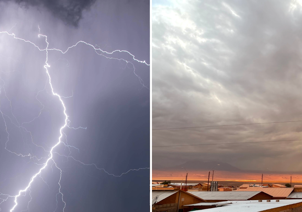 Con tormentas eléctricas y lluvias abundantes. La alta de Bolivia sigue activa y presente sobre el norte de Chile.