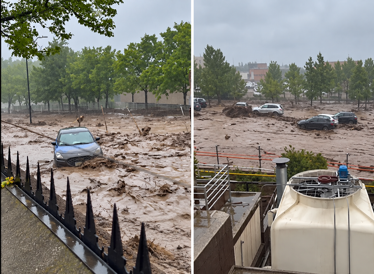 Mudslide Sweeps Away Vehicles in Las Condes Following Heavy Rains