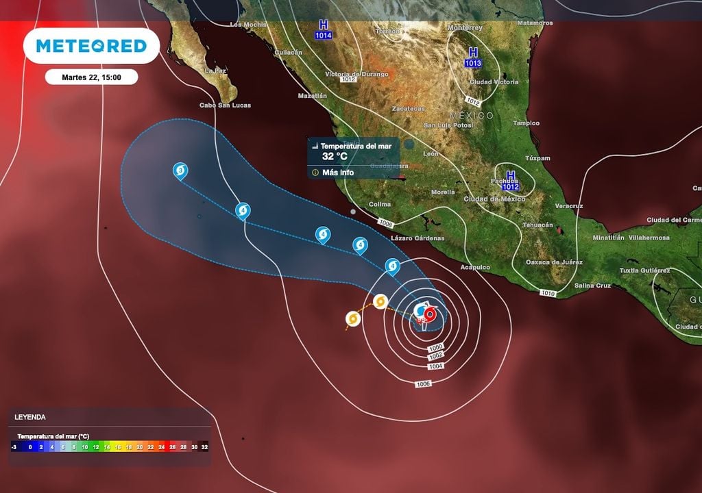 Las condiciones marítimas actualmente son favorables para que huracán mayor Polo, adquiera muchas más fuerza en las próximas horas.