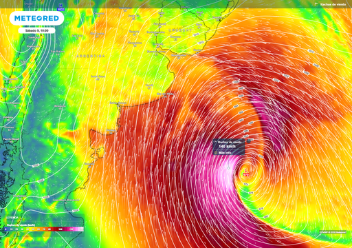 Alerta m&aacute;xima en las costas de Chubut, R&iacute;o Negro y Buenos Aires entre hoy y ma&ntilde;ana: r&aacute;fagas huracanadas y gran marejada